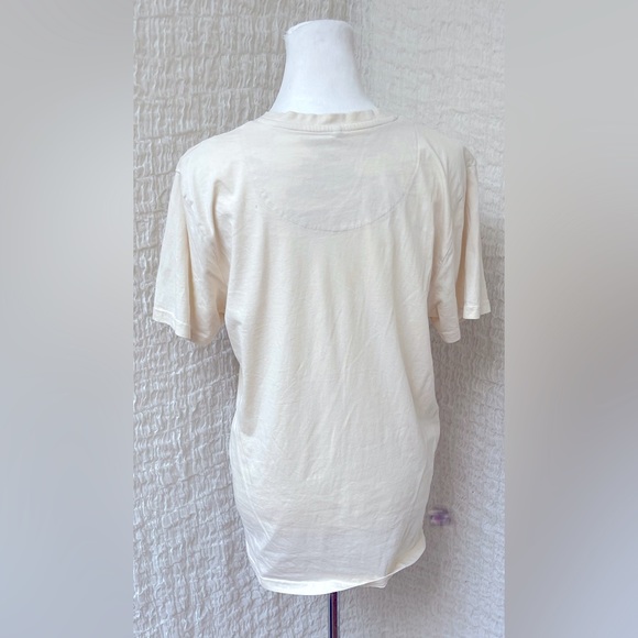 WTO2 Cream T-Shirt With Brown Camo Pocket Men Size Large - Picture 5 of 6